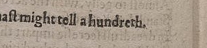 "hundredth" in the Second Quarto