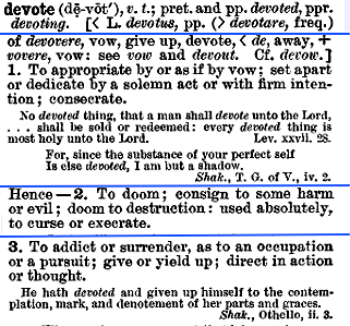 "devote" in the Century Dictionary
