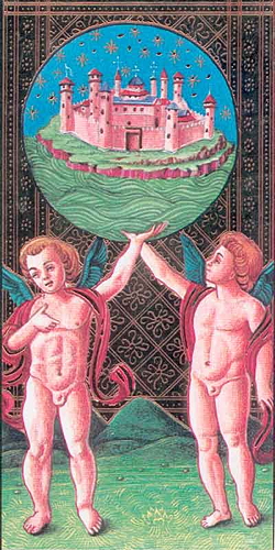 the World card of the Visconti-Sforza tarot deck