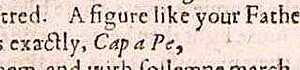 "Cap-a-Pe" in the First Folio